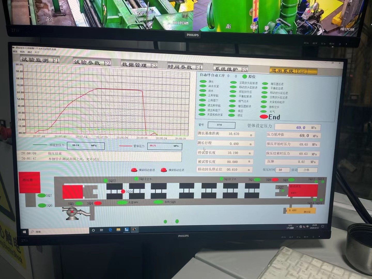 machine d’épreuve hydrostatique pour tubes